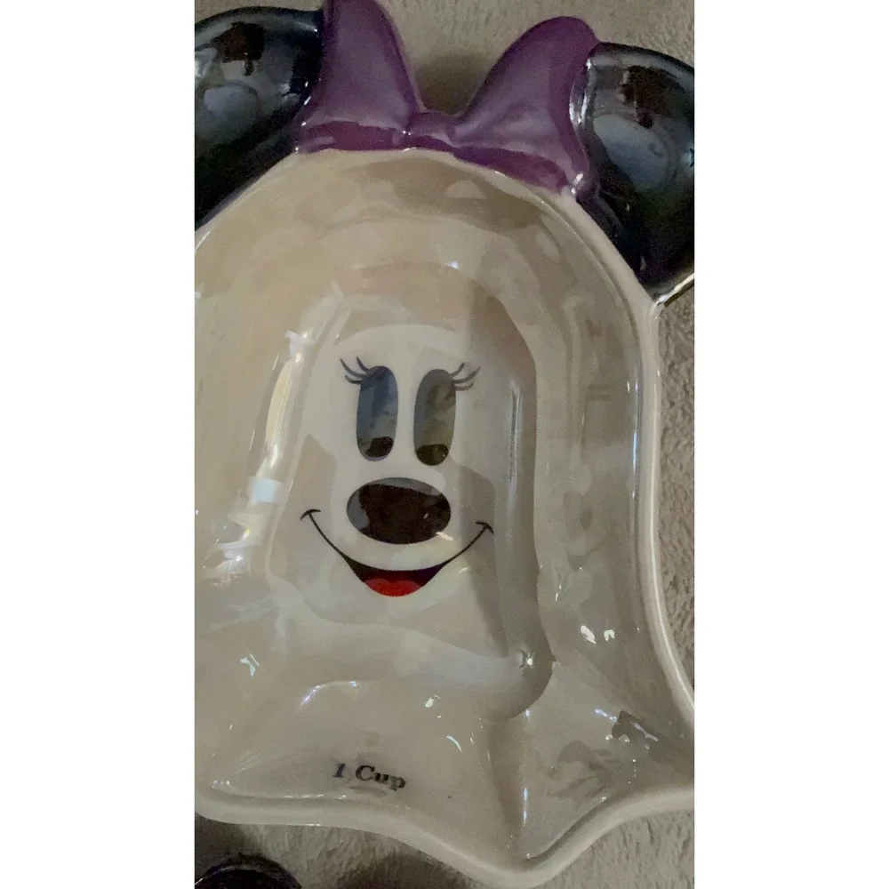 Disney Mickey Minnie Mouse‎ Ghost Iridescent Measuring Cup Set 4pc Halloween